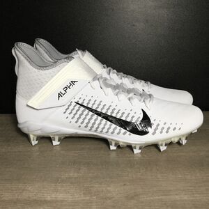 Nike Alpha Menace Pro 2 Mid Football Cleats White Black AQ3209-100 Men's 14.5
